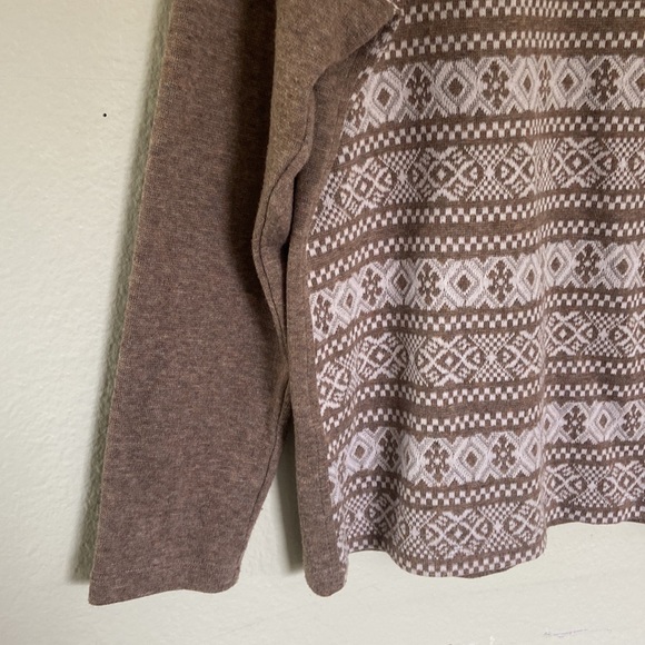 Talbots Pullover Crew Neck Sweater Geometric Patterned Size Lp - Picture 5 of 12